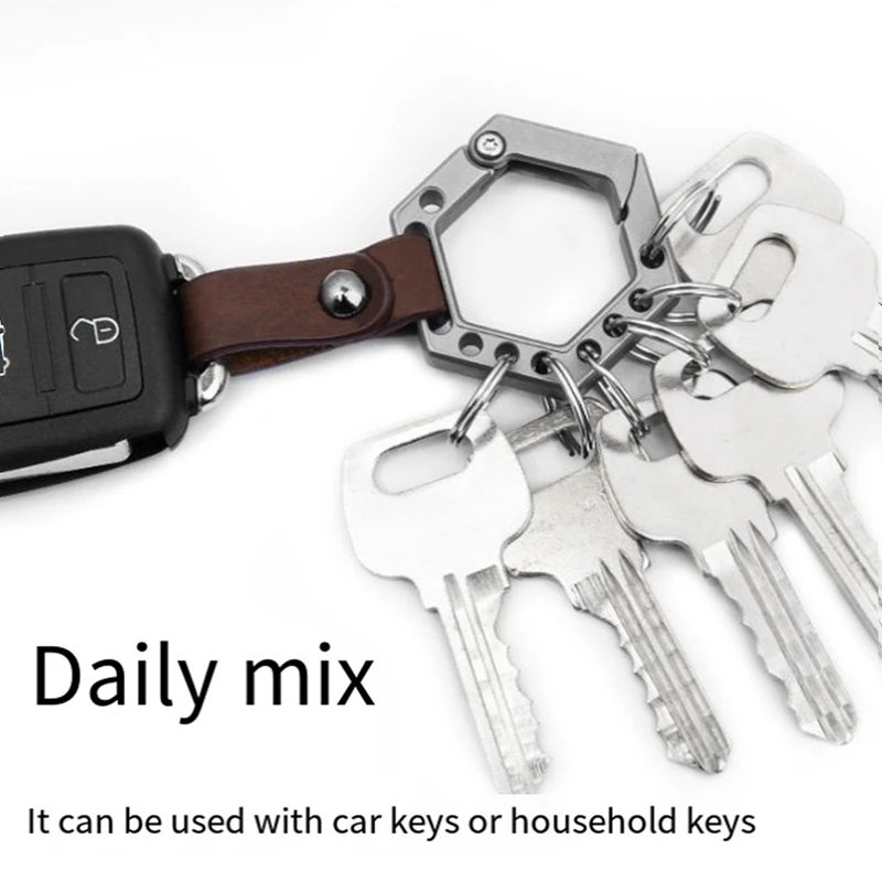 

Titanium Alloy Keychain Car Keychain Pendant Gadget Rental Public Keychain Durable Easy Install