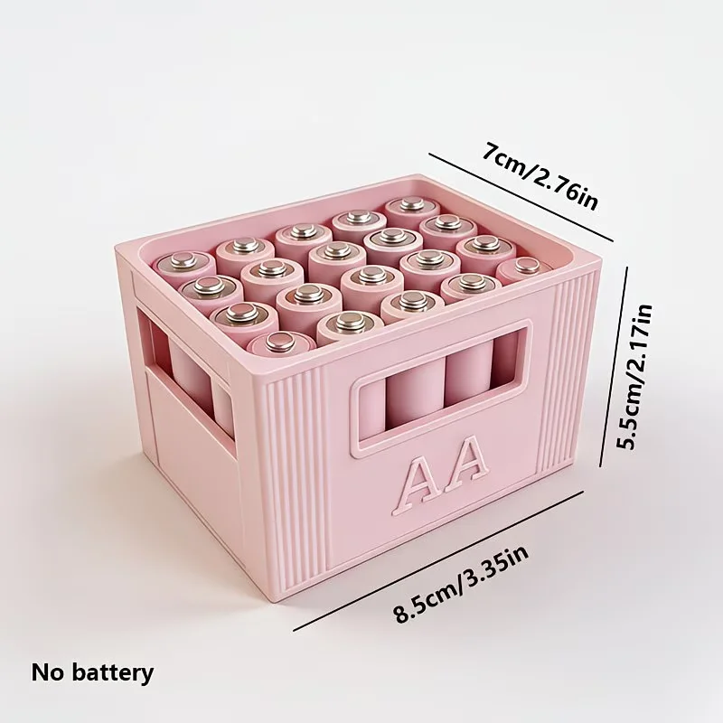 Large Capacity AAA AA Battery Storage Box 20/30 Grids Stackable Plastic Organizer Gift No Batteries Included