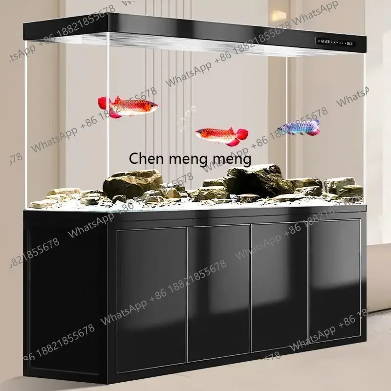 

M46 Living room no-change aquarium box new medium and large bottom filter ultra-white glass ecological air tank