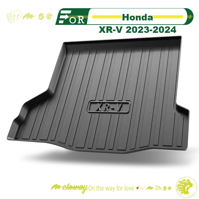 For Honda XRV XR-V 2015-2024 Custom Fit Car Trunk Mat All Season Black Cargo Mat 3D Shaped Laser Measured Trunk Liners