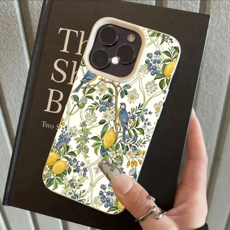 Lemon Trees Lichee Pattern Phone Case For iPhone 17 16 15 14 Pro Max 12 11 13 Pro 14 15 pro 16 Plus 17 Air Shockproof Soft Cover