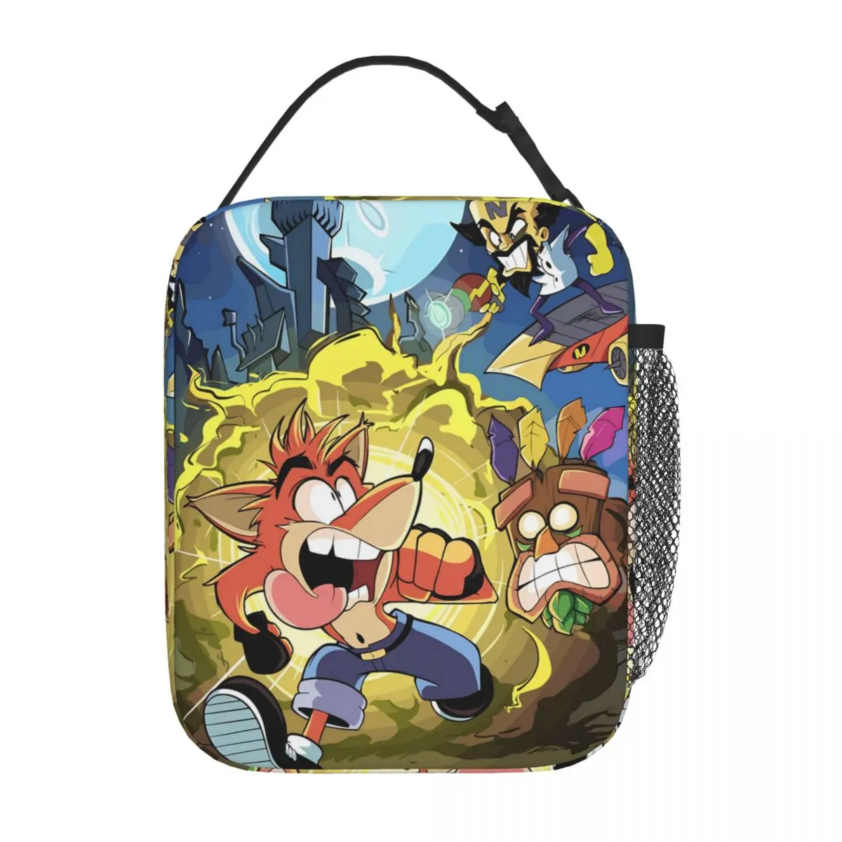 Games Crashs Bandicoots Insulated Lunch Bags Cooler Bag  Lunch Container High Capacity Lunch Box Tote Bento Pouch Office Picnic