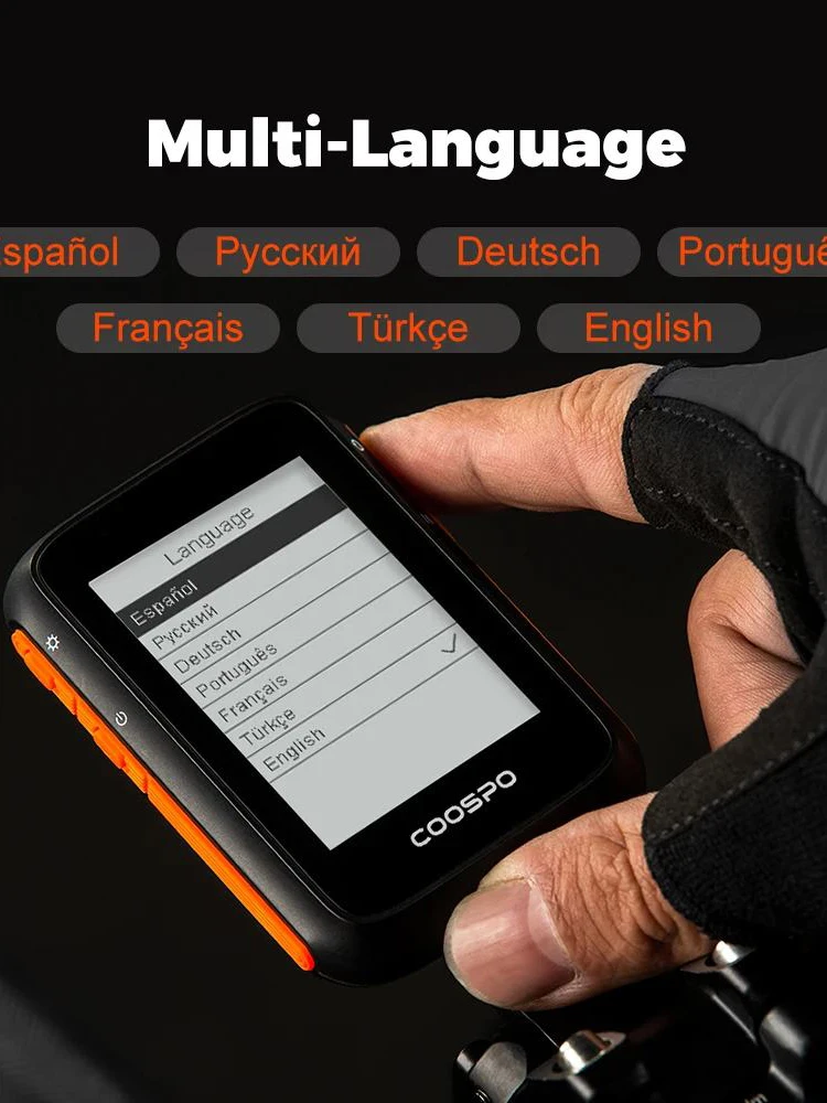 AliExpress COOSPO Coospo BC200 GPS Bike Computer 2.4inch ANT+Bluetooth5.0 Bicycle Speedometer Odometer Multi-Language Cycling Support Holder
