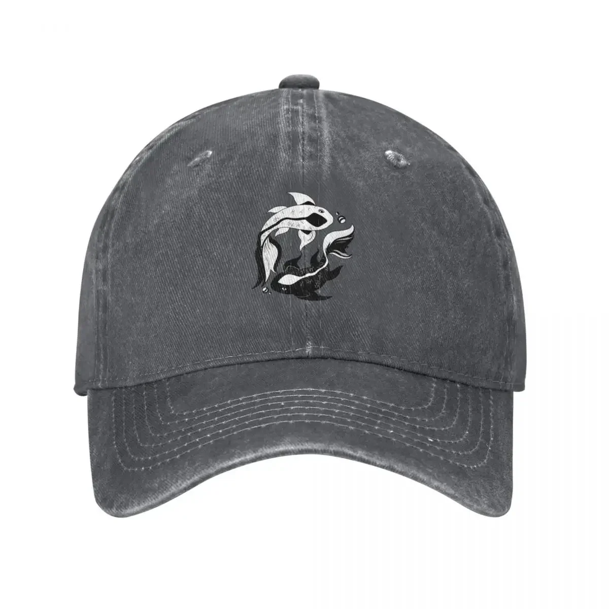 Yin And Yang Swimming Koi Fish In Black And White Baseball Cap Summer Hat Sun Hat Mountaineering Caps For Men Women's