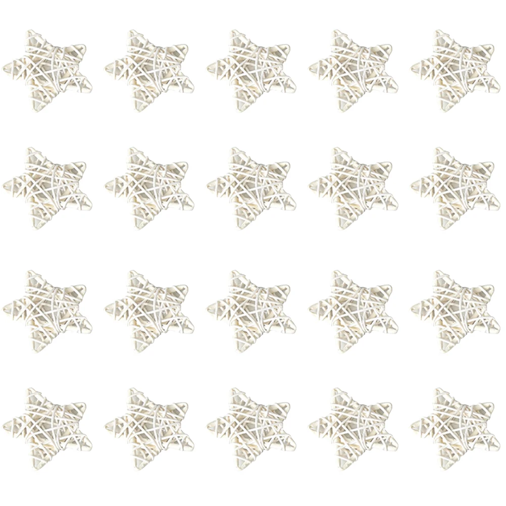 

20pcs Rattan Stars Natural Wicker Balls For Home Wedding Decor Table Centerpiece Living Room Kitchen Dining Decoration Star