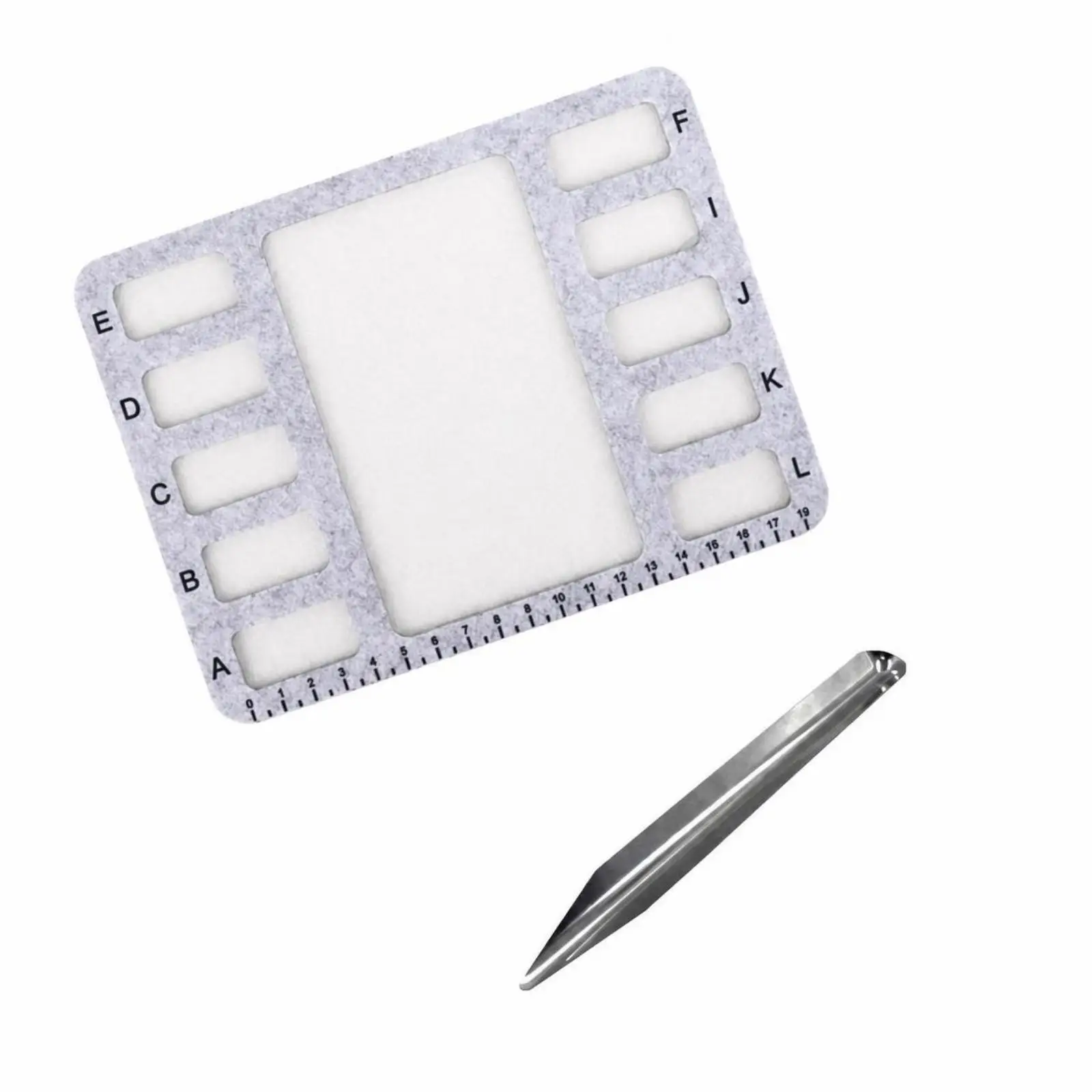 Jewelry Beading Work Tray with Sorting Sections and Metal Pick Up Tool for DIY Bracelet Making Supplies