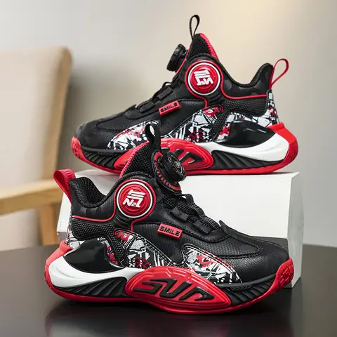 Kinder-Basketballschuhe, rutschfest, atmungsaktiv, Basketball-Training, Turnschuhe, Leder, für Jungen und Mädchen, Sportschuhe, Kinder-Laufschuh