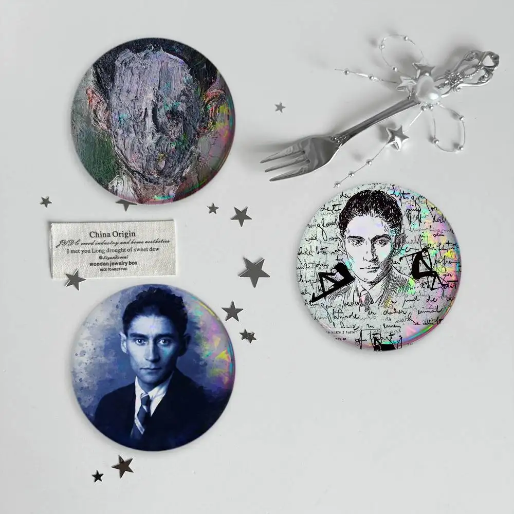 Abstract Surreal F-Franz Kafka Brooches Cartoon Badge Pins Backpack Hat Accessories Friend Gift