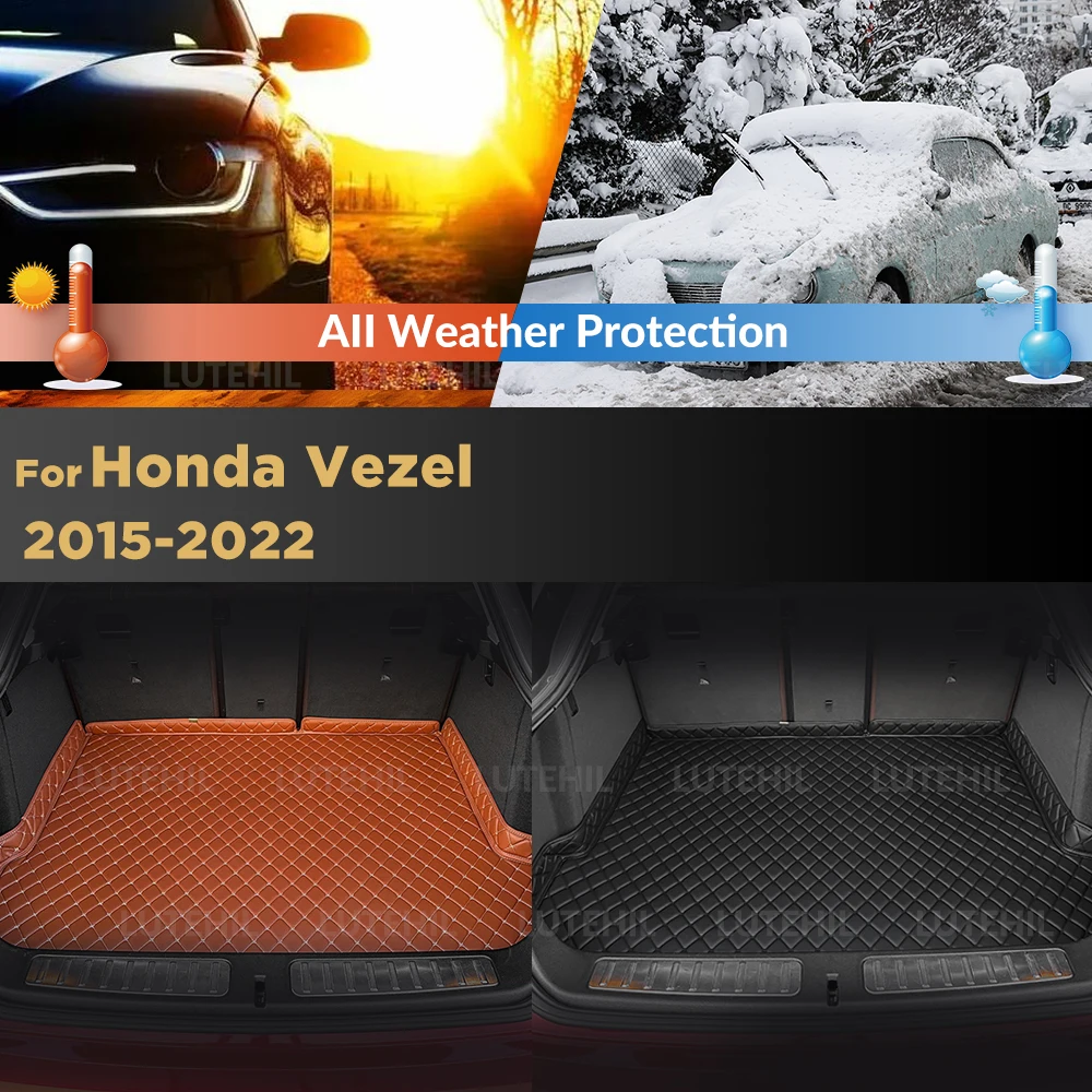 

For Honda Vezel 2015-2022 21 20 19 18 17 16 Car Trunk Mat Car Cargo Liner Protective Pad Interior Accessories