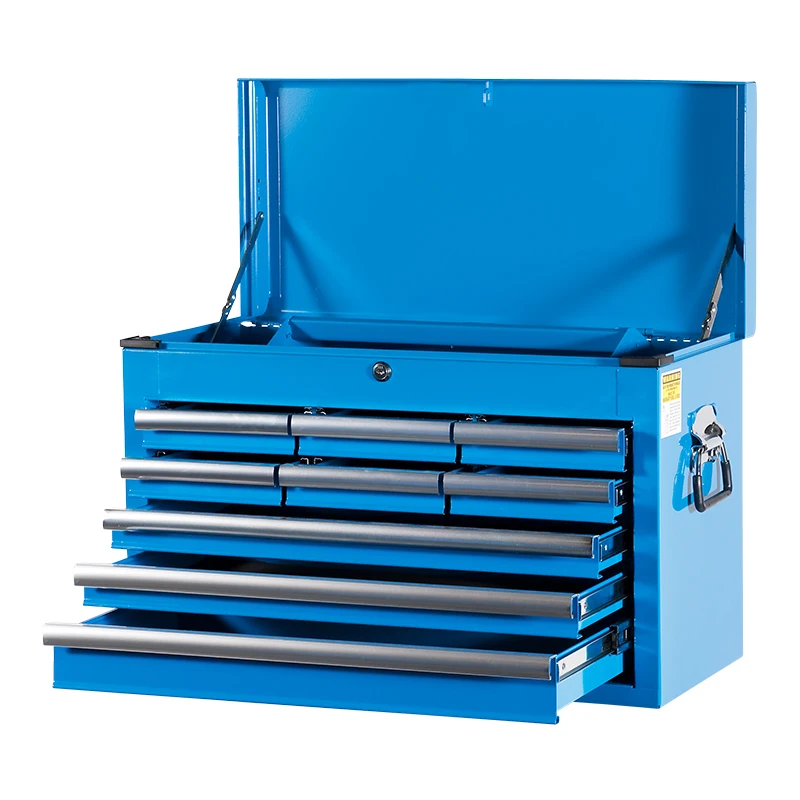 for·Goldenline 9-Drawer Durable Blue Steel Storage Tool Chest Cabinet with Top Lid Customizable OEM Iron Product#