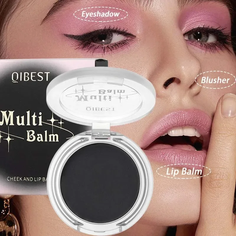 Black Crystal Blush Multi Balm Magic Temperature Change Blush Gel Blusher Cream for Lip Eye Makeup Pink Cheek Tint Rouge Palette