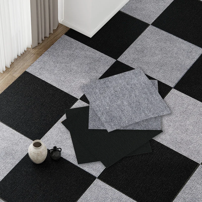 New Splicing Square Bedroom Carpet for Home Use Electrostatic Adsorption Washable Anti Slip Floor Block Mat Keep Warm Cushion