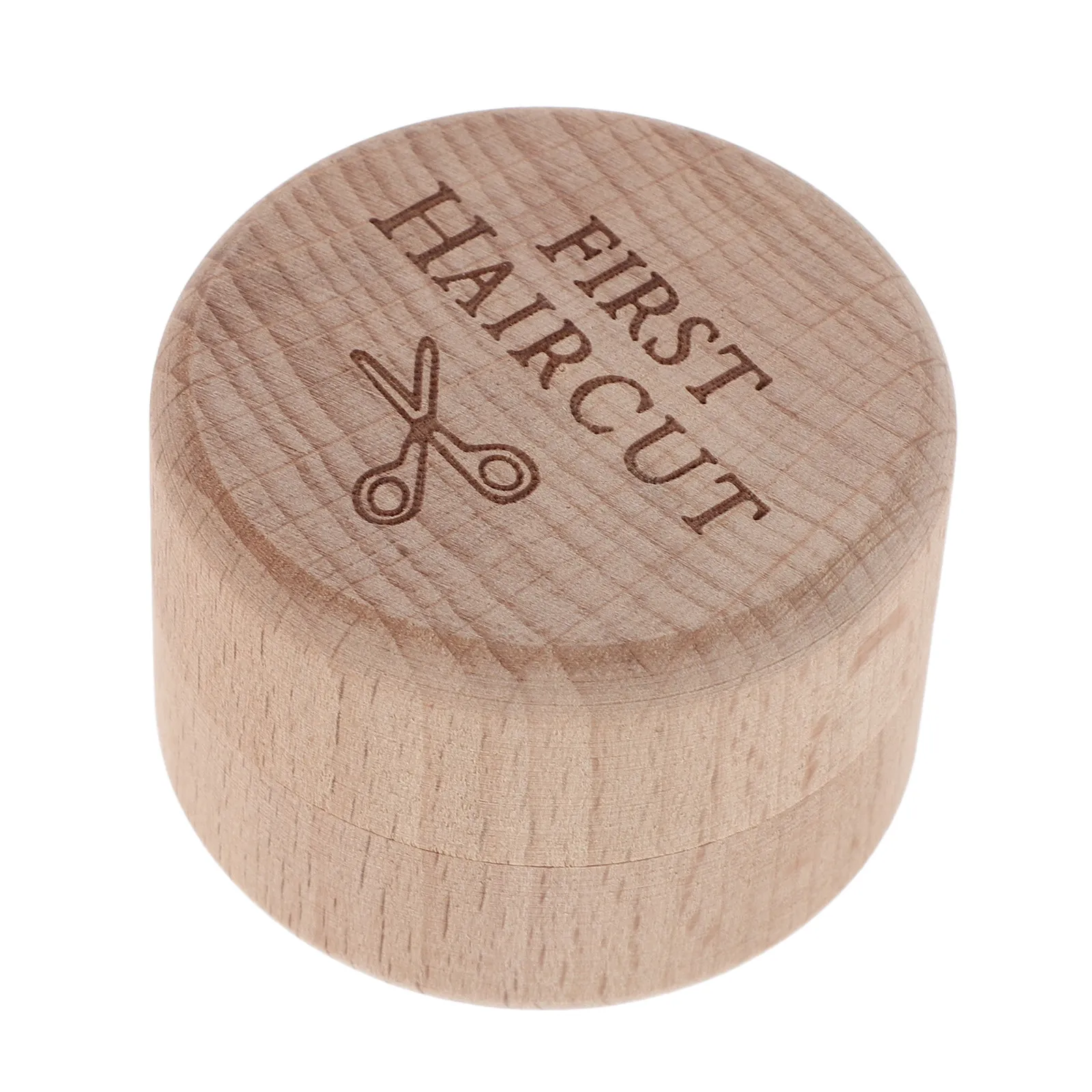 

Деревянная шкатулка для детских памятных вещей 5x5x3.5 см с крышкой, натуральная, для хранения первых волос и зубов младенца