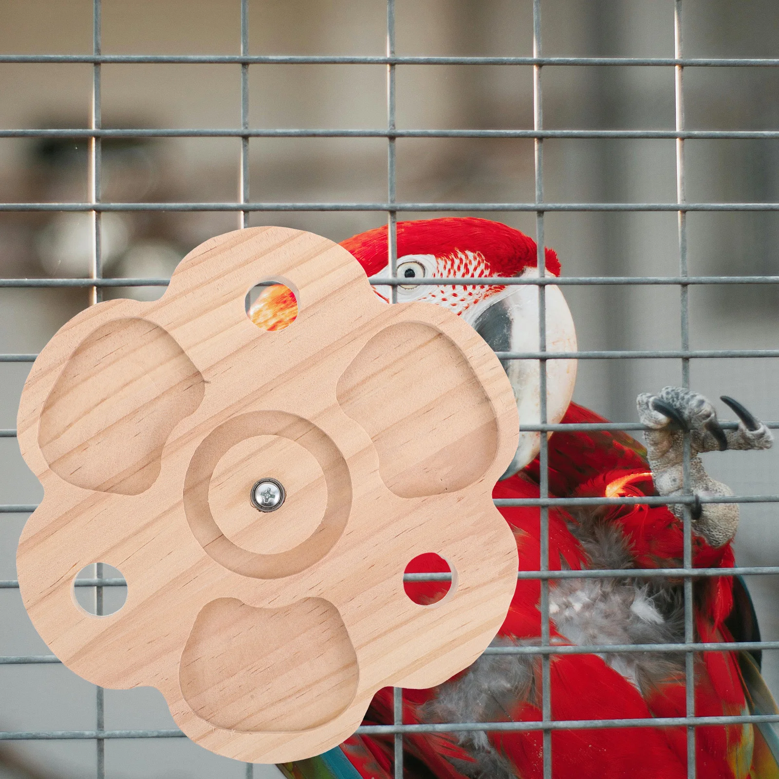 

1pcs Chinchilla Chew Flower Shape Wooden Rotation Plaything For Small Pets Parrot Rabbit Interactive Cage Accessories Pet