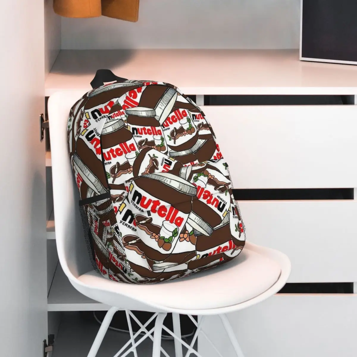Chocolate Cream Nutella Backpack Student BookBag Children School Bag Laptop Shoulder Bags for Boys Girls