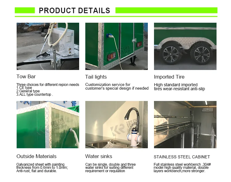 Quiosco expendedor de camión de comida rápida móvil, Catering inteligente de pequeños inversiones y altos ganancias, carritos de comida modelo cuadrado de 5m de longitud