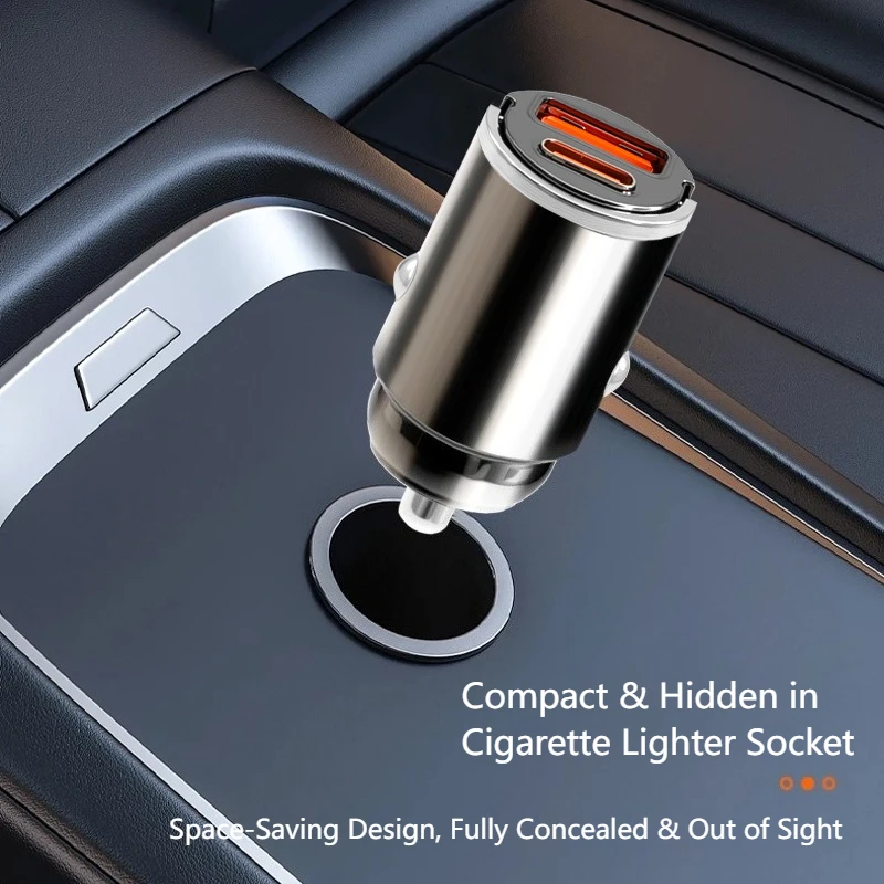 200W Super Fast Car Charger USB Adapter Plug Socket Quick Charge Auto Vehicle Cigarette Lighter