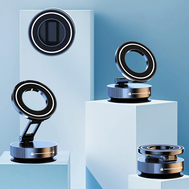 حامل هاتف مغناطيسي فائق القوة من Xiaomi بتصميم قابل للطي 360 درجة °   قابل للتعديل فراغ سيارة جبل لحامل هاتف مكتب السيارة الحمام