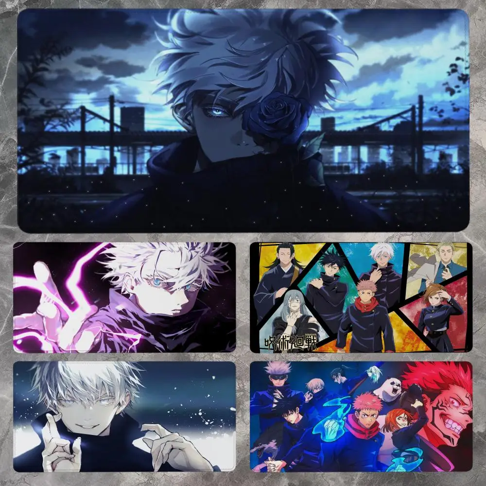Jujutsu Kaisen Satoru Gojo Mauspad, 90 x 40 cm, rutschfestes Gaming-Mauspad, Gamer, E-Sport-Mauspad, mechanische Tastatur, XXL-Schreibtischunterlage