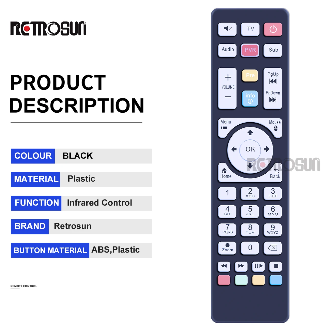 Telecomando per Maxytec Infinity PRO 8K ricevitore IPTV PVR Android 7.1 5G Wif Stream Xtream