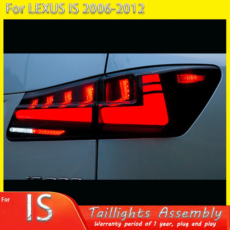 

Задние фонари для LEXUS IS250 IS300 IS350 ISF 2006-2012, светодиодные, с динамическим сигналом поворота, установка Plug and Play