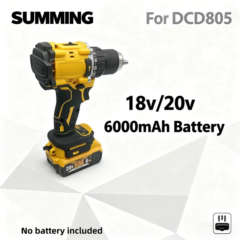 

Lithium Battery 20V RechargeableBrushless Compact ElectricScrewdriver replaceable Hand Drill Impact Drill DCD805 for DCB206