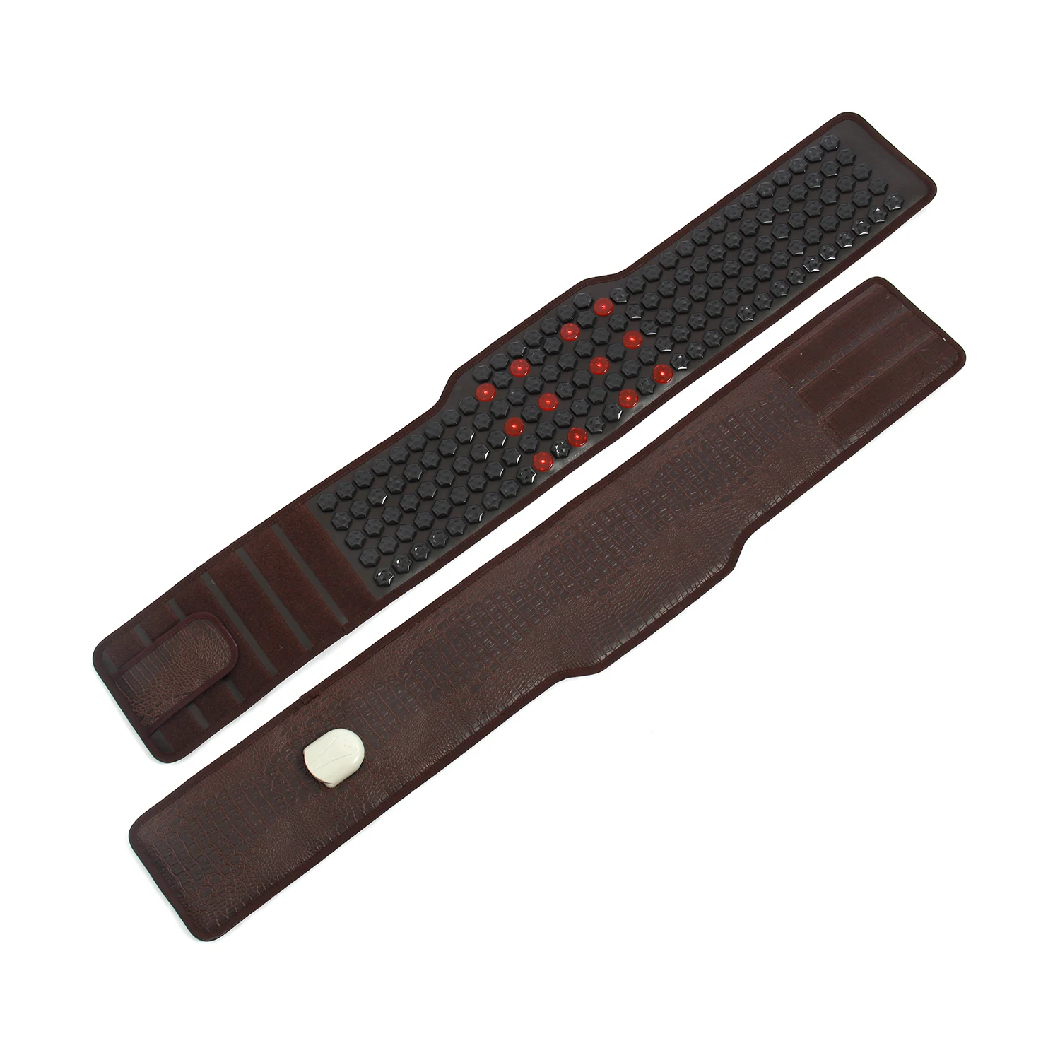 

Tourmaline Waist Support Belt Hexangular Red Lights Photon Massage Pain Relief Tourmaline Heating Belt