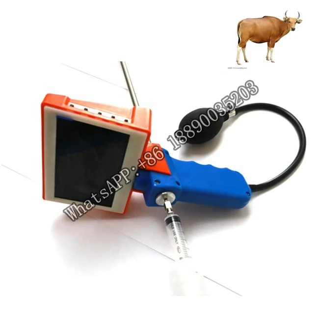 

Portable waterproof hand held digital cow horse cattle sheep veterinary insemination instrument