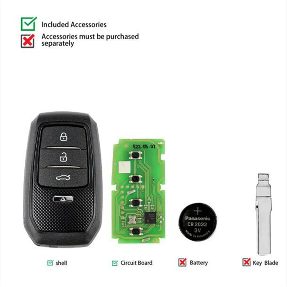 XSTO01EN XM38 TOY.T for Toyota Global version XM38 Smart Key with Key Shell Support 4D 8A 4A XHORSE 1pcs/lot