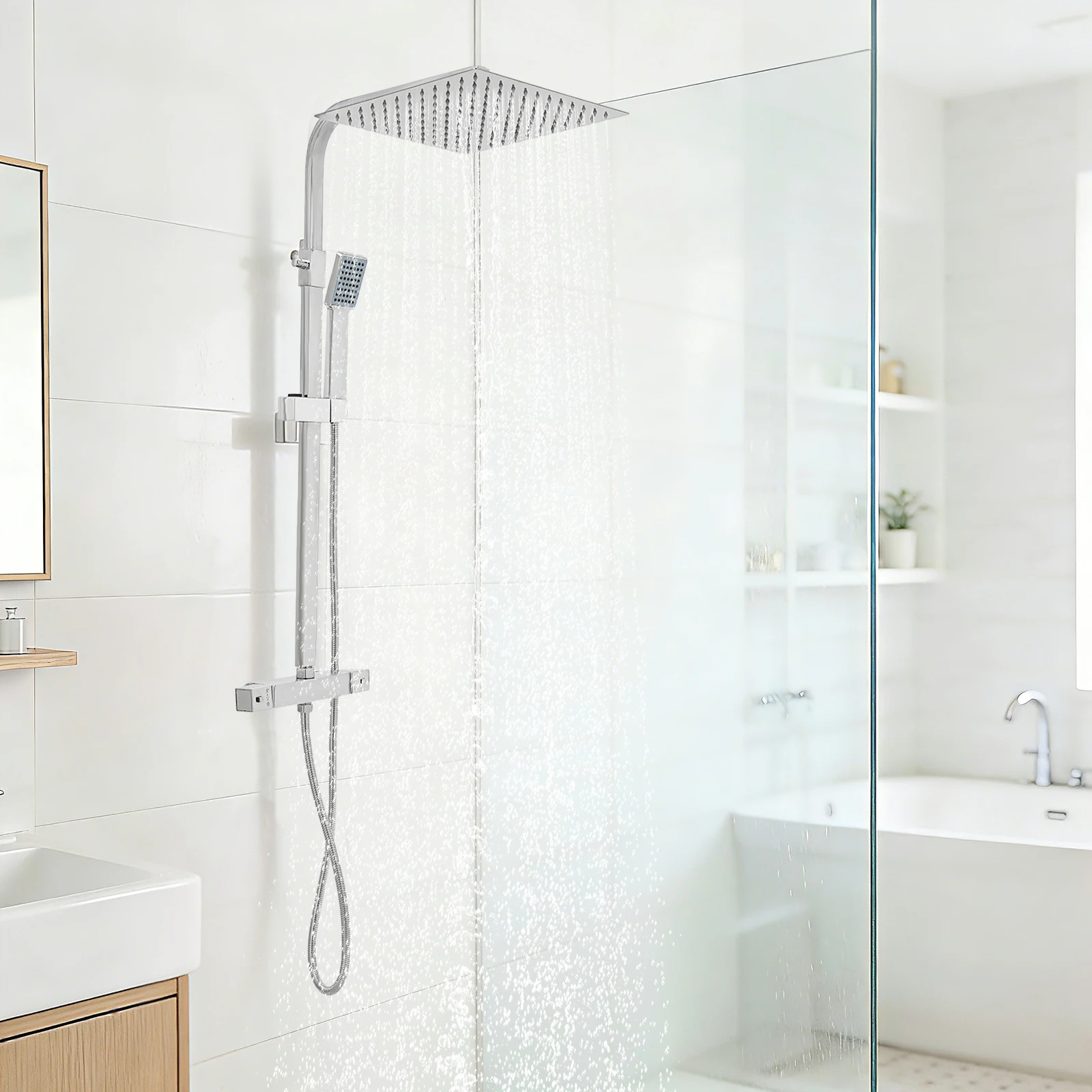 Cabezal De Ducha Moderno, Rociador De Mano, Sistema De Ducha Termostático De Alto Rendimiento Para Montaje En Pared Para Piscinas — -75%, 307.17€ Coupon, from 102.39€ – 75% descuento – €102.39