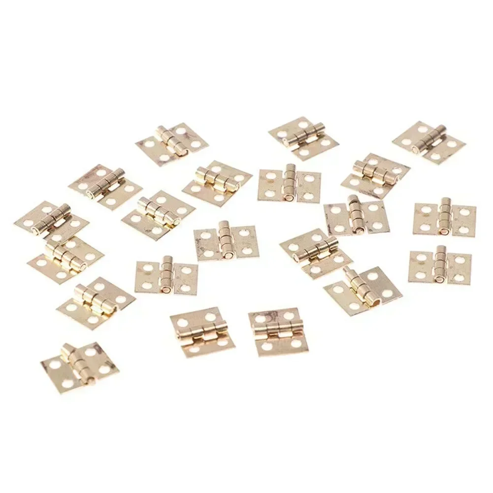 New Practical 50pcs Hinge Box Hinge 8*10mm Accessories Brass Fitttings For Craft Door Box Reliable Replacement