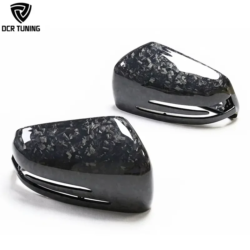 Forged Carbon Fiber Side Mirror Cover for - W212 W207 W204 W218 W176 W117 CLS CLA Rearview Mirror Shell