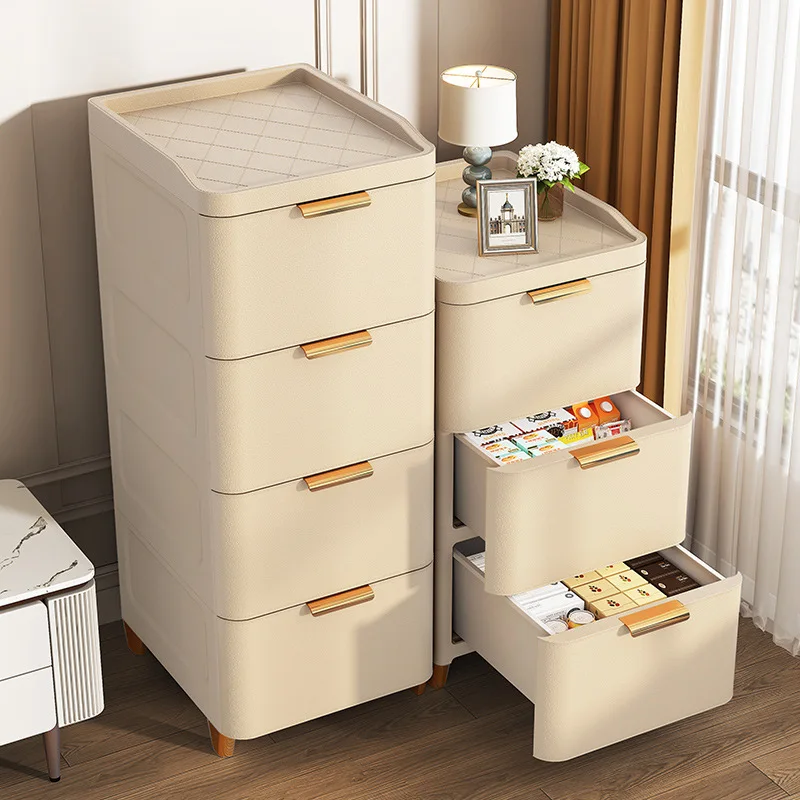 Drawer storage cabinet assembly simple home living room finishing locker room bedside table storage cabinet