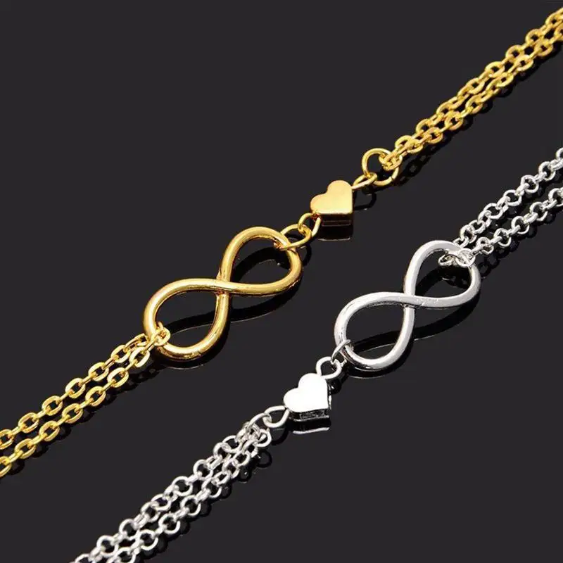 Endless Love Infinity Bracelets Infinite Knot Jewelry Heart Infinity Charm Femme Bracelet Bangles Luxury Jewelry birthday gift