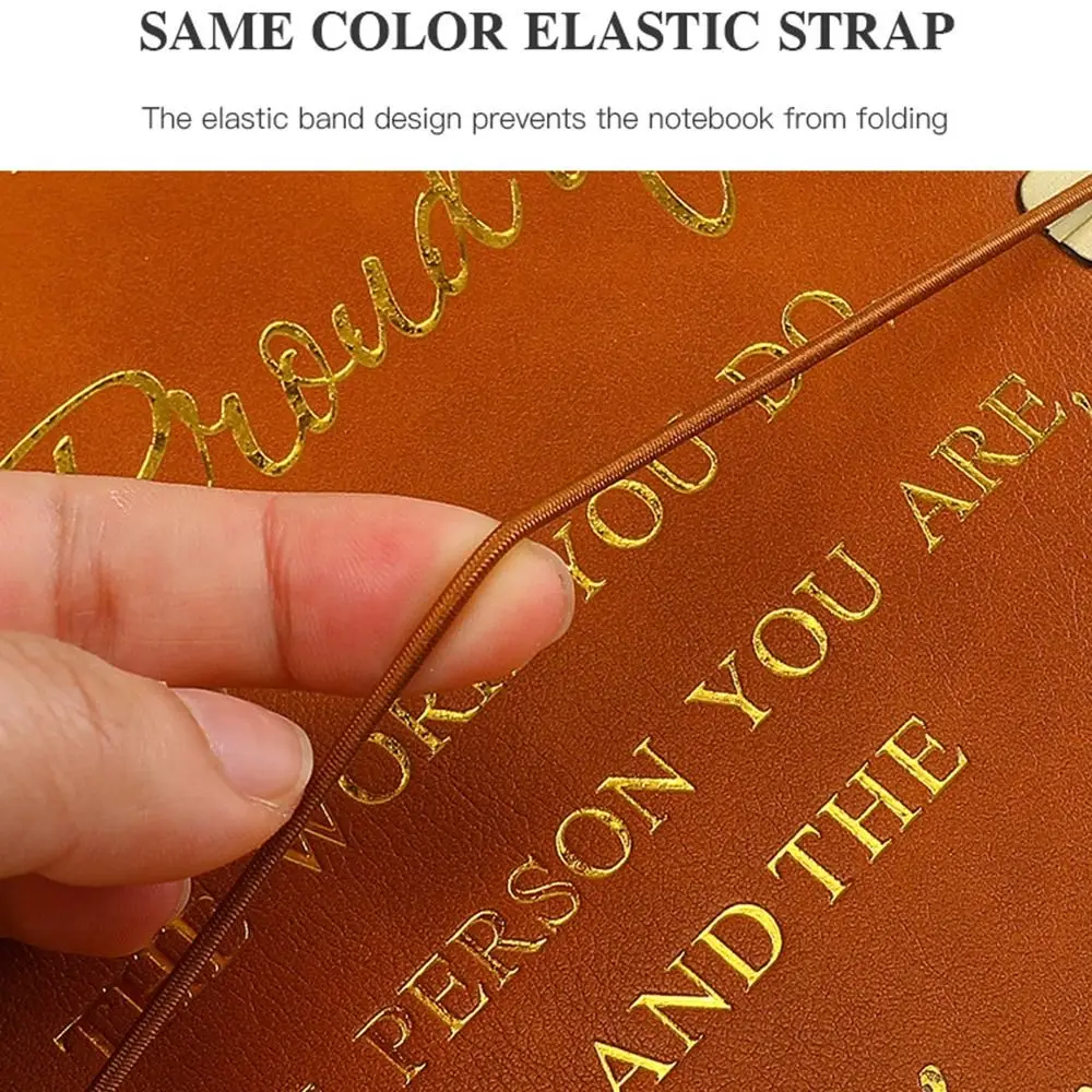 

80 Sheets A5 English Notepad Horizontal Line English Loose-leaf Notebook Soft PU Leather Cover Wear-resistant Diary Student