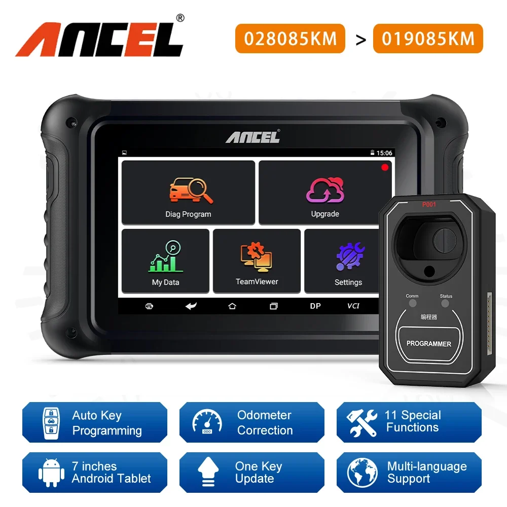 

ANCEL DP500 Key Programmer Cluster Calibriation Professional Immobilizer Oil EPB DPF Reset Adjustment Meter OBD2 Car Scanner