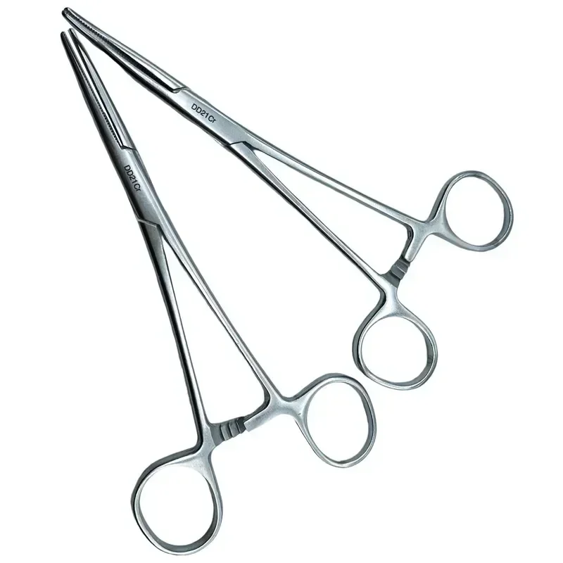 Surgical Stainless Forceps Hemostatic Hemostat 1pc Pliers Fishing Tool Steel Forceps Clamps Locking Curved/straight Forceps