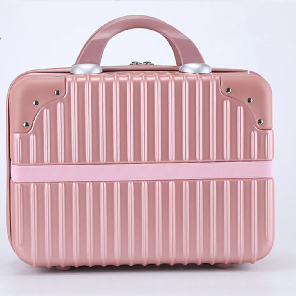 14 inch Mini Luggage Cosmetic Box Hand Luggage Organizer Makeup Case Small Travel Suitcase Password Box Boarding Case