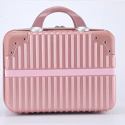 14 inch Mini Luggage Cosmetic Box Hand Luggage Organizer Makeup Case Small Travel Suitcase Password Box Boarding Case