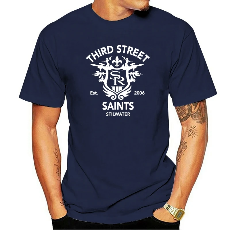 

Saints Row T Shirt Saints Row 3 Tribute Emblem T-Shirt Fashion Tee Shirt Mens Awesome Short Sleeves 100% Cotton Tshirt