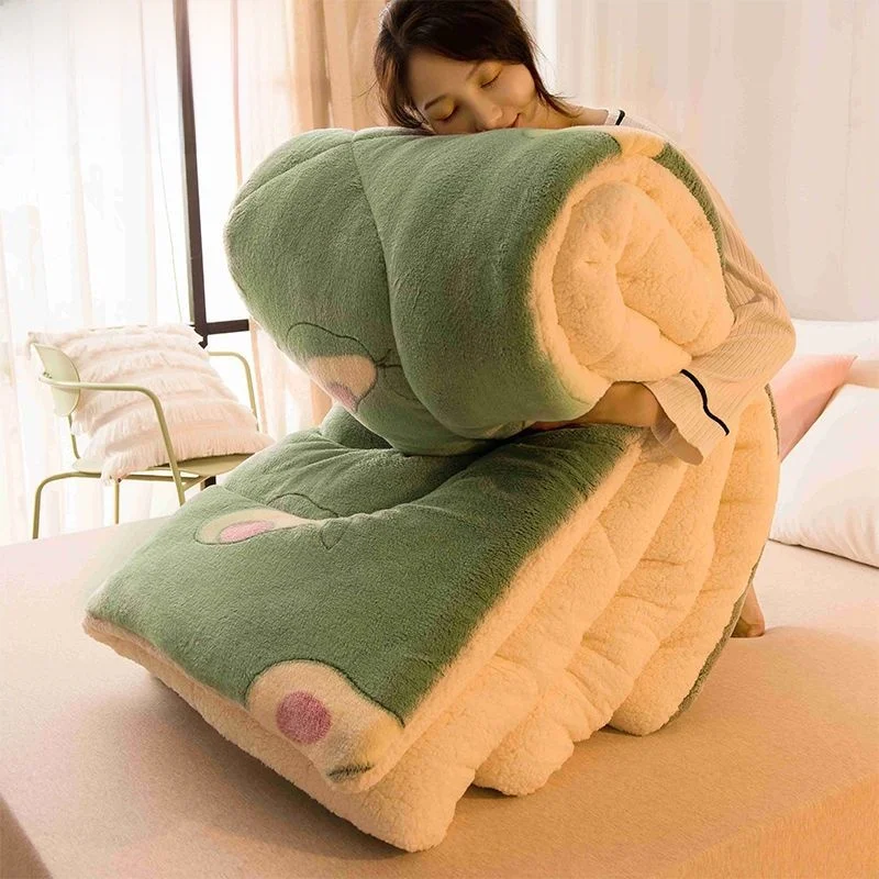 

Пуховое одеяло Arctic People из овечьего вельвета, хлопковое, зимнее, двустороннее, очень теплое, с наполнителем из снежинкового вельвета, пододеяльник