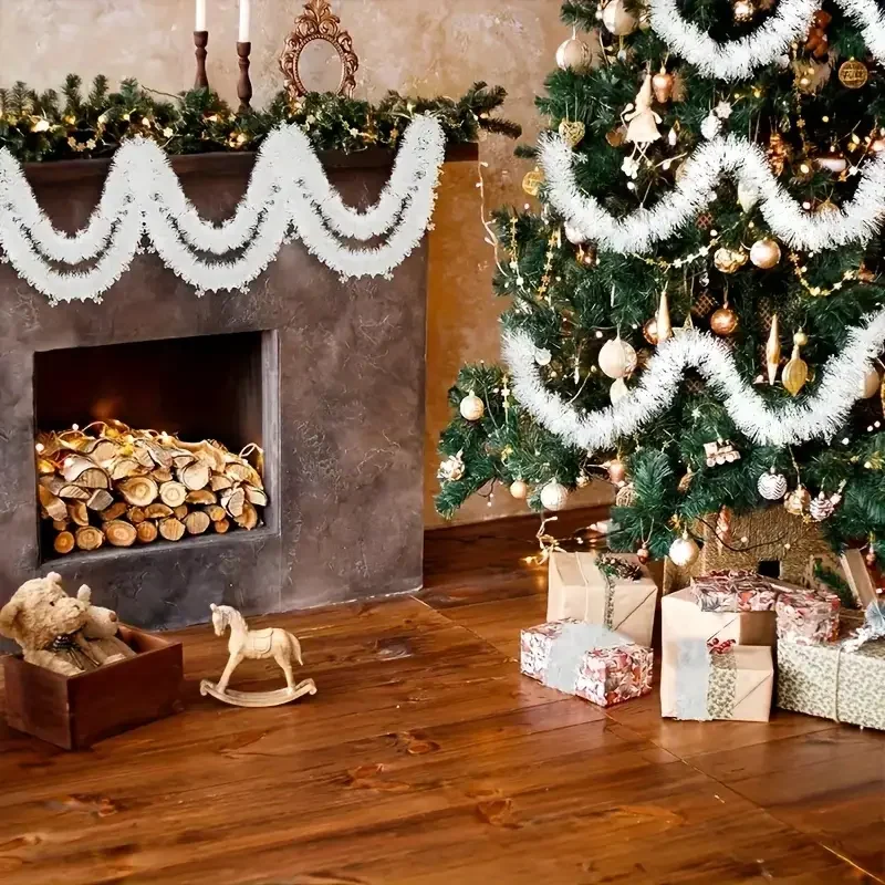 

4pcs 2m Xmas Tree Ornaments Christmas Tree Party Decoration Ribbon Flower Wedding Party Home Decoration Shop Window Ribbon