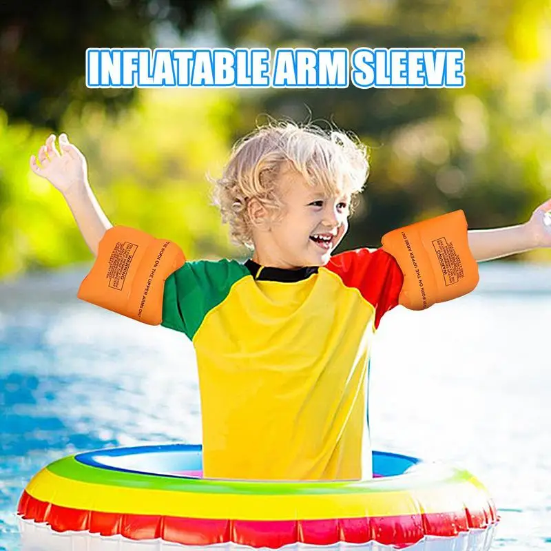 Arm Float Rings Swim Arm Floaties Water Wings PVC Swim Arm Bands Sleeves Arm Floaties Inflatable PVC Arm Bands For Swimming