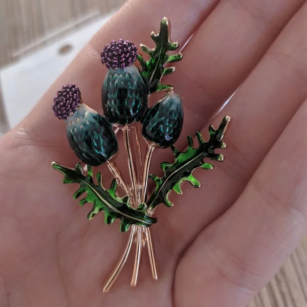 

Orange Blue Tulip Bouquet Flowers Enamel Brooches Metal Weddings Banquet Brooch Pins For Women Christmas Gift