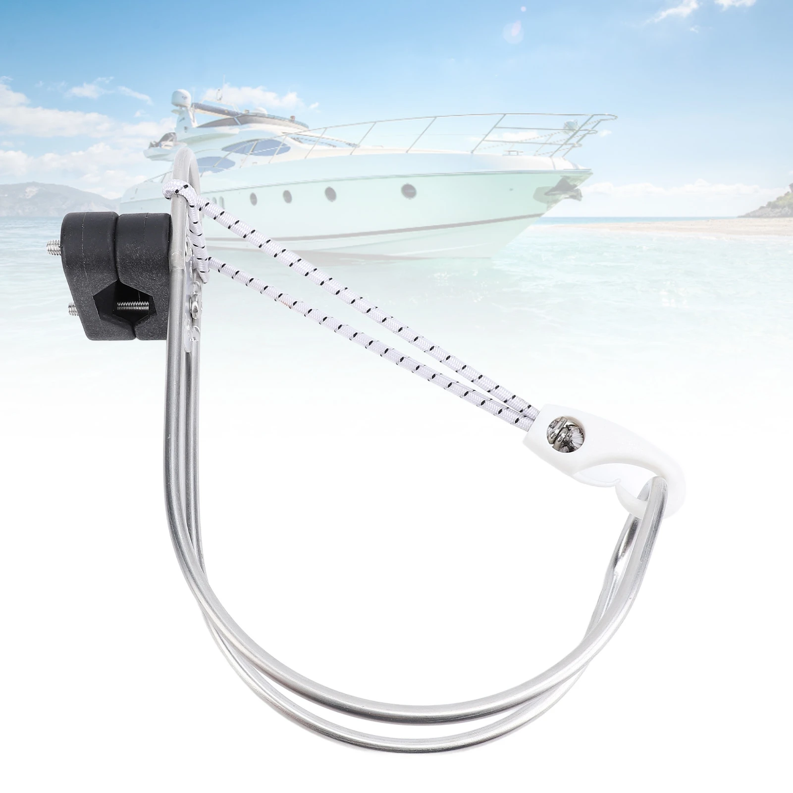Marine Horseshoe Life Buoy Bracket Life Buoy  Holder Bracket Rust Proof Sturdy Stainless Steel Polished Compact for Boat