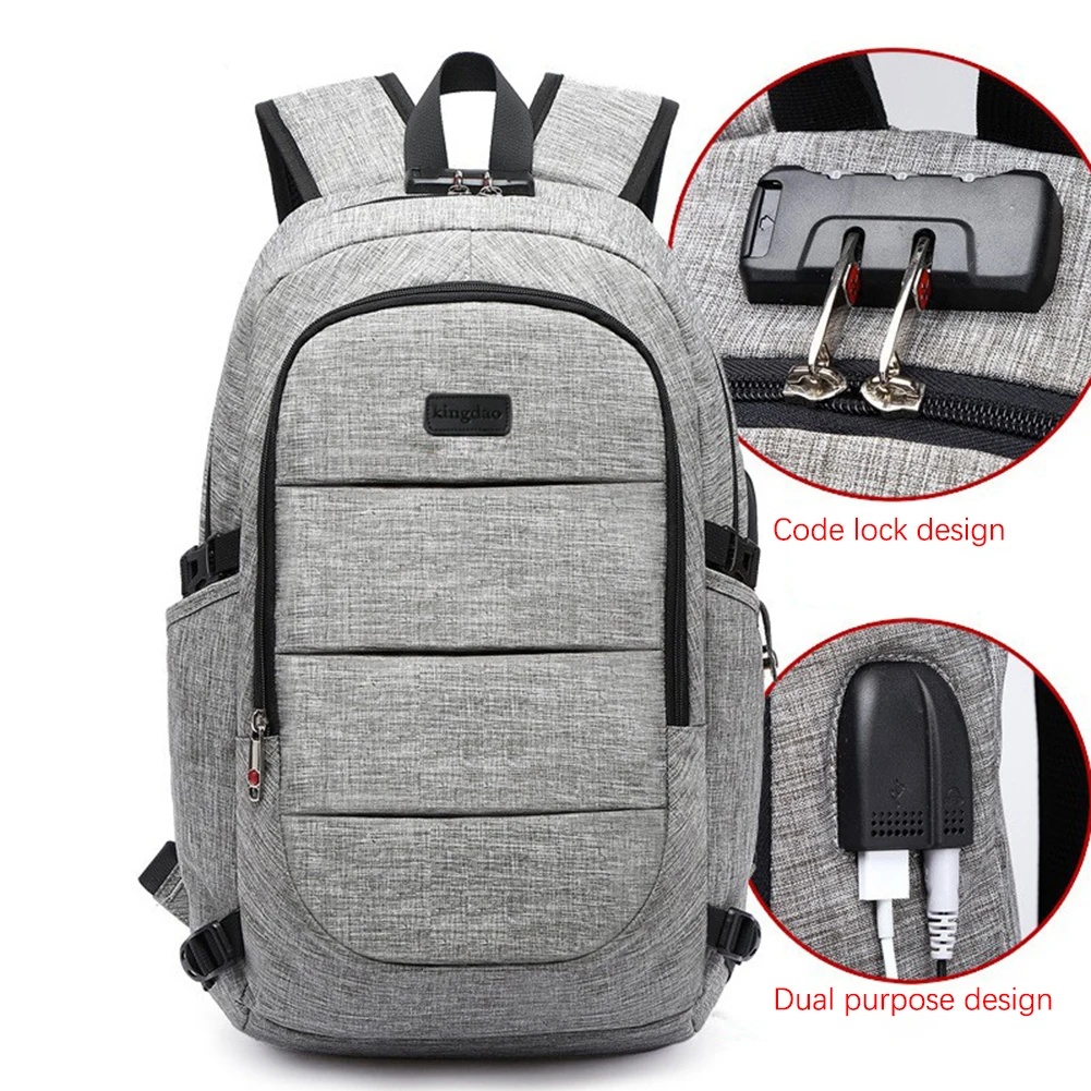 

Stylish Men's Backpack With Password Lock Anti-Theft Short Travel Bag For Working Office