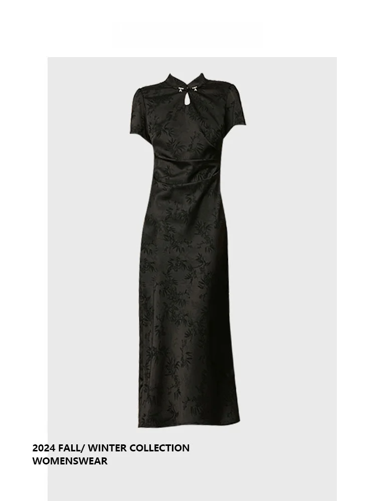 

Ткань Forever 2 с тяжелой вышивкой, в стиле реформированного китайского слэ-ципао, новый национальный тренд, текстиль для женской повседневной одежды