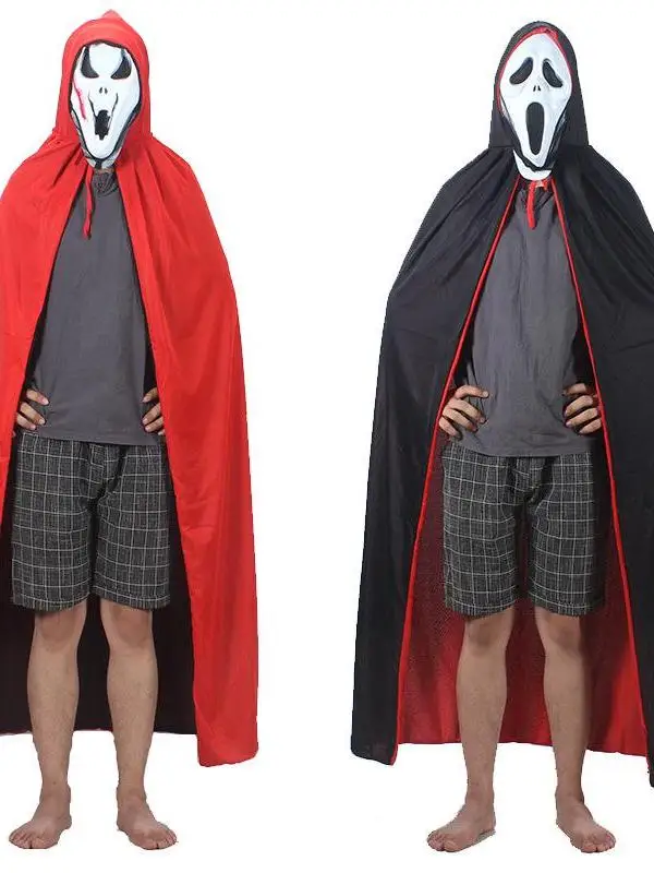

Halloween Children's Double Layered Double Sided Cloak Robe Ethnic Stage Costume Black Red Unbranded Spring 2026