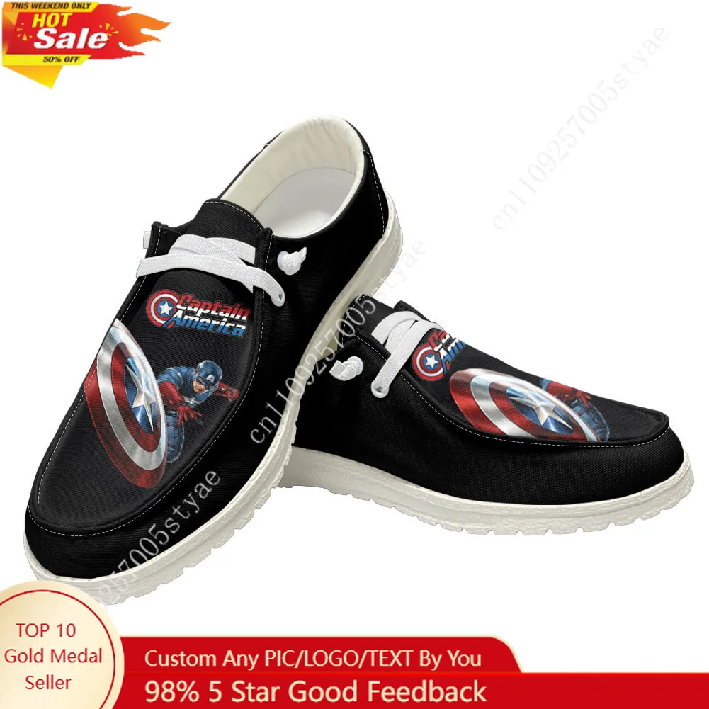 Marvel Captain America Casual Shoes Mens Womans Flat Shoe Breathable Outdoor Lightweight High quality Flat Casual Shoes