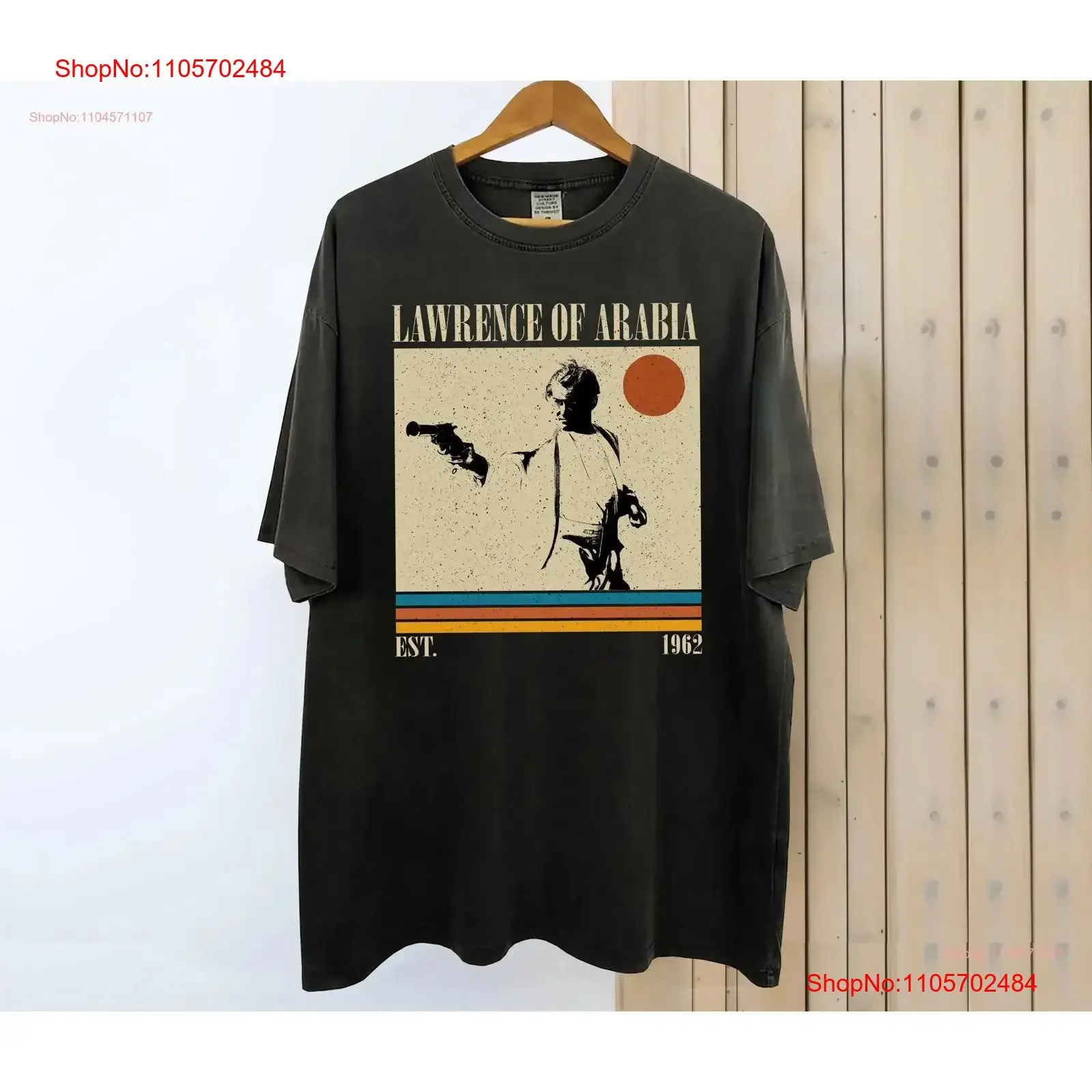 Lawrence of Arabia Movie T Shirt Vintage Retro Classic s for him vintage Washed designer clothes Comfortable homme Slightly